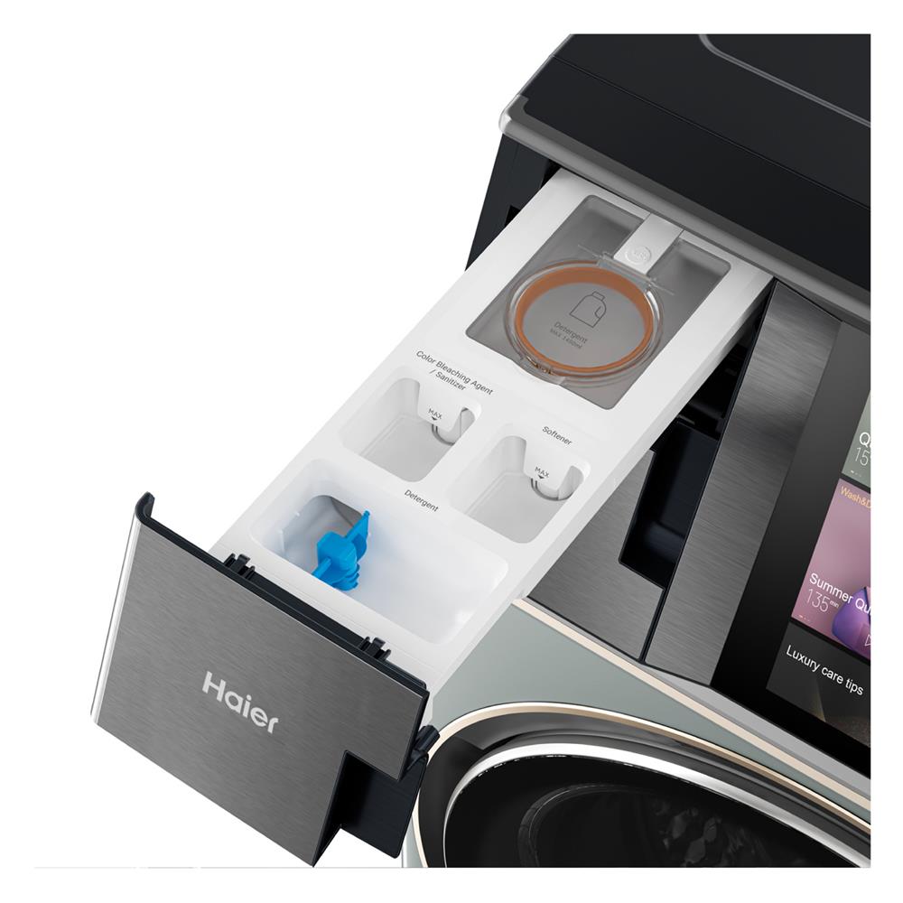 เครื่องซักอบผ้าฝาหน้า HAIER HWD210-BD12LGNU1 21/14 กก. 1200RPM อินเวอร์เตอร์ สีเขียวซีลอน