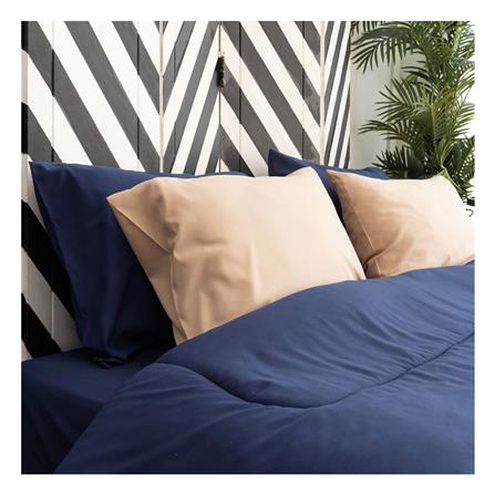 ชุดผ้าปูที่นอน 5 ฟุต (ชุด 6 ชิ้น) SANTA BEDDING สี NAVY BLUE/BROWN_2