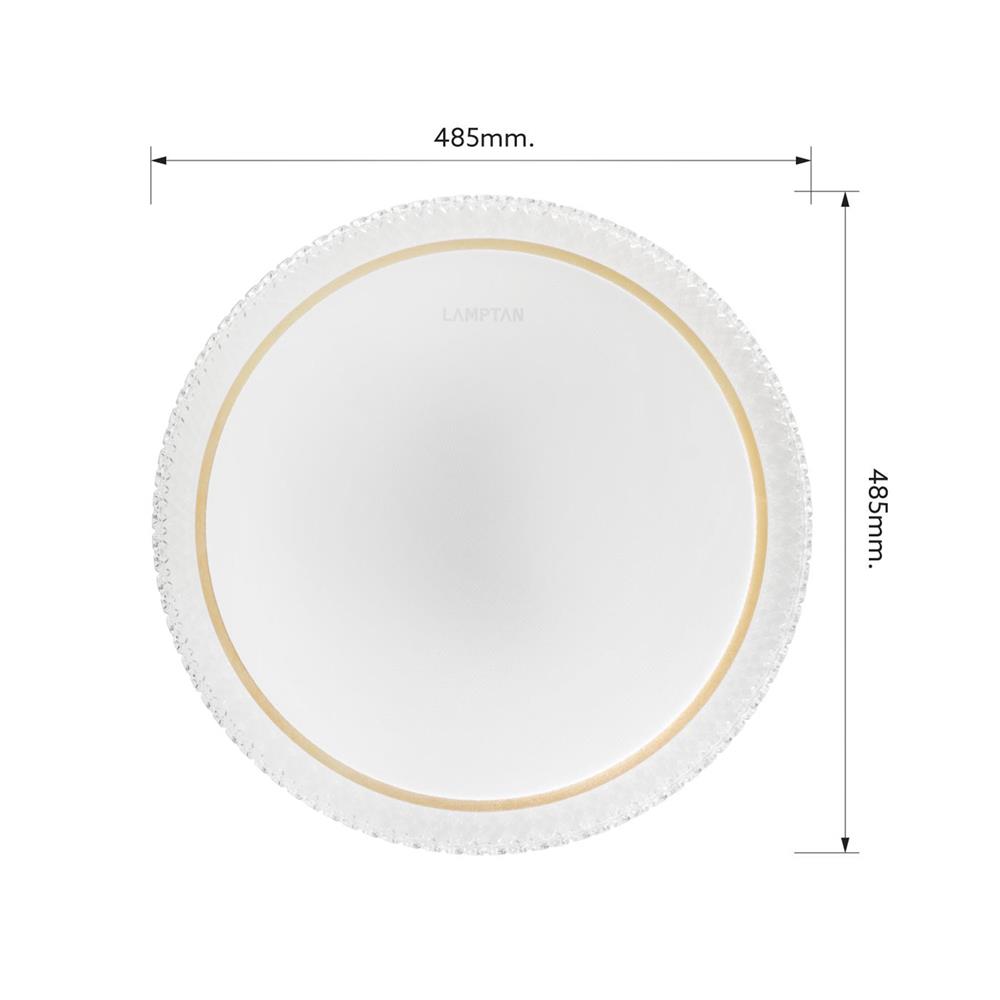 ไฟเพดาน LED LAMPTAN CRYSTAL GOLD 50 วัตต์ DAYLIGHT/COOL WHITE/WARM WHITE 19 นิ้ว