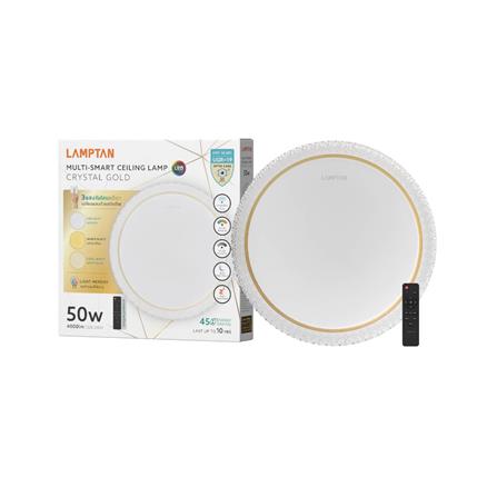 ไฟเพดาน LED LAMPTAN CRYSTAL GOLD 50 วัตต์ DAYLIGHT/COOL WHITE/WARM WHITE 19 นิ้ว_3