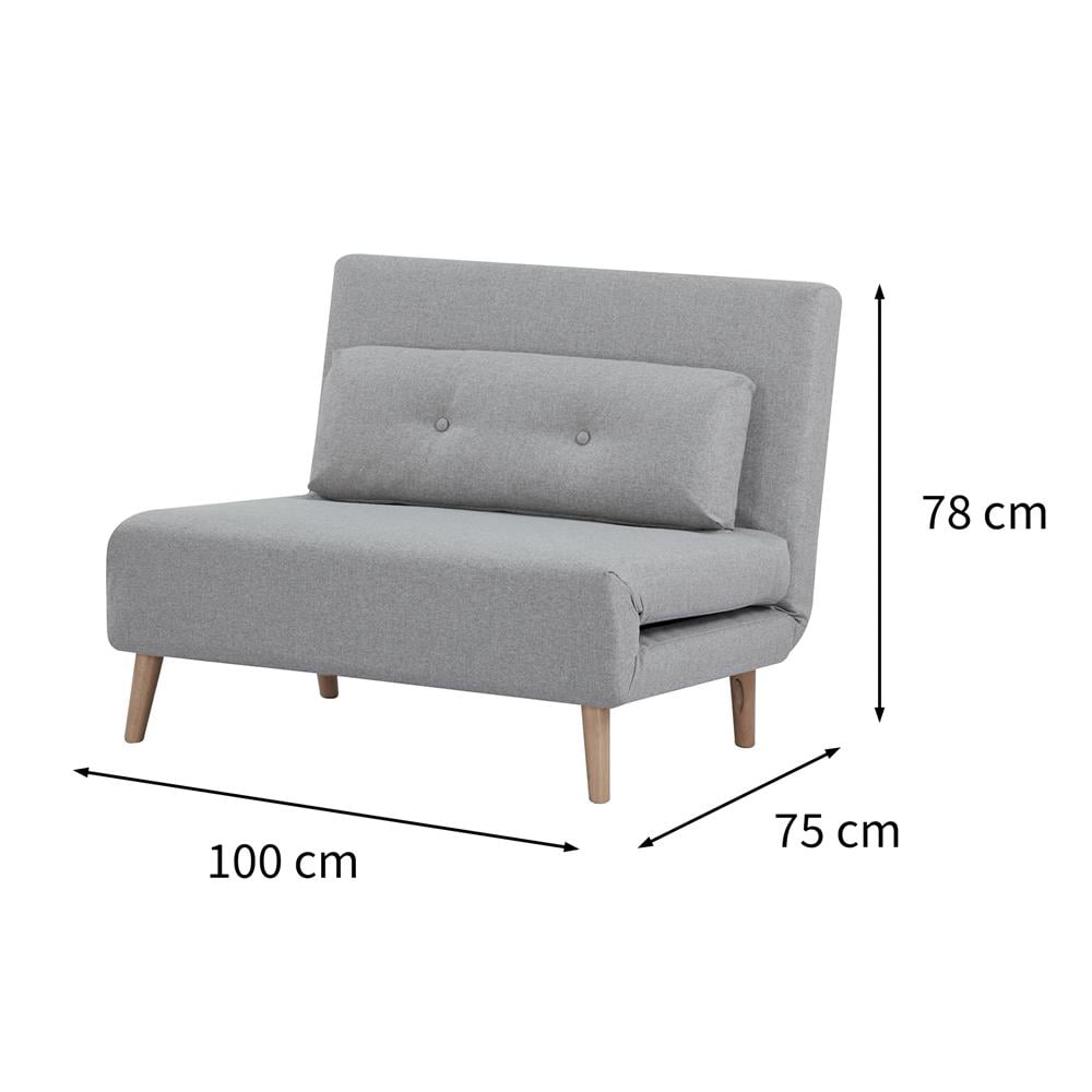 โซฟาเดย์เบด FURDINI SCANDI 100 ซม. สีเทา