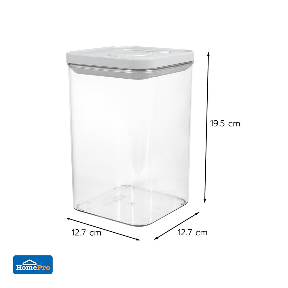 ขวดโหล PET ฝาสุญญากาศ KECH BILO 2200 มล. สีเทา/ใส