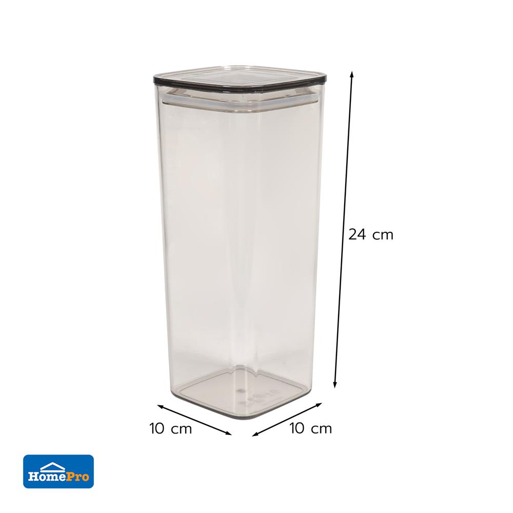 ขวดโหล PET ฝาดึง KECH RUSHY 1600 มล. สีน้ำตาลอ่อน