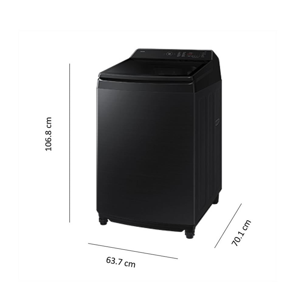 เครื่องซักผ้าฝาบน SAMSUNG WA80F17S8BST 17 กก. อินเวอร์เตอร์ สี BLACK CAVIAR