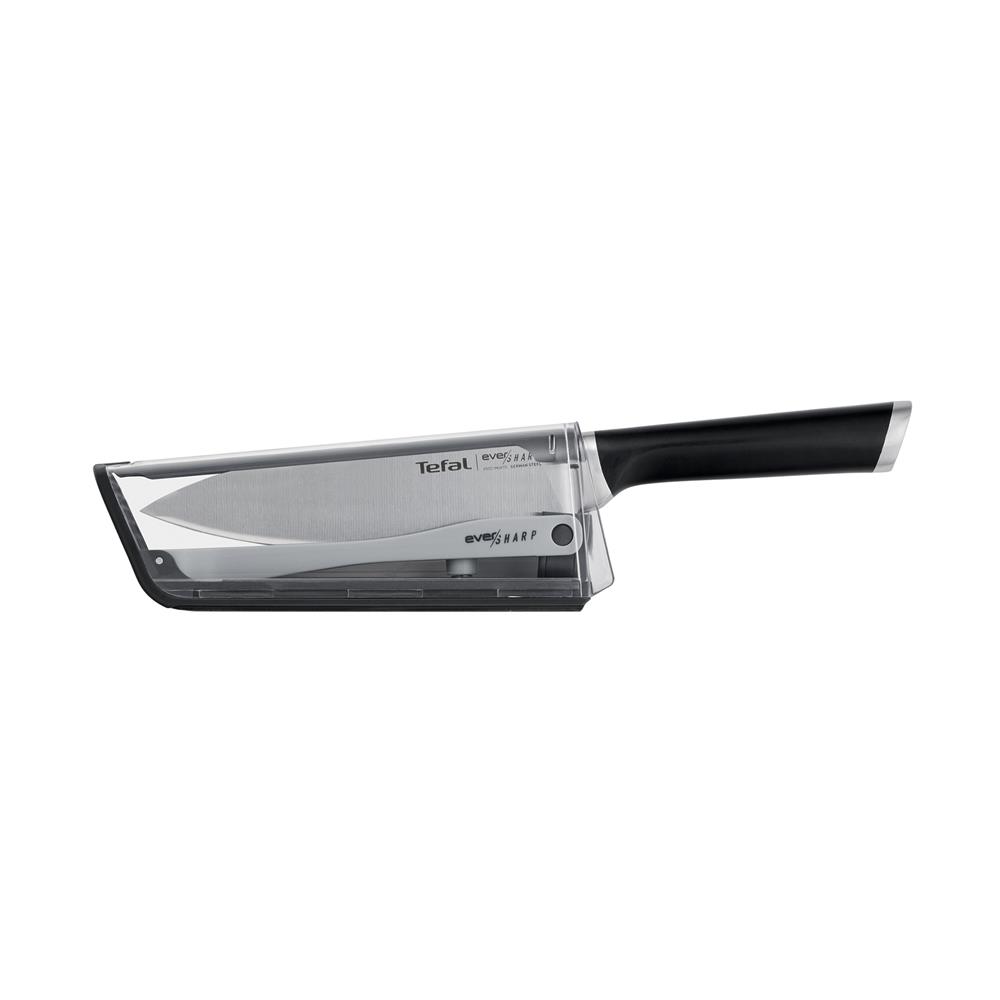มีดเชฟ 16.5 ซม. พร้อมที่ลับมีดในตัว TEFAL EVERSHARP K2569004