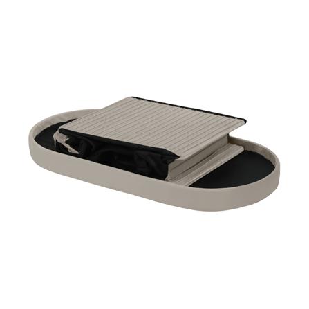 สตูล 2 ที่นั่ง FURDINI PLEATOVAL สีน้ำตาลอ่อน_4