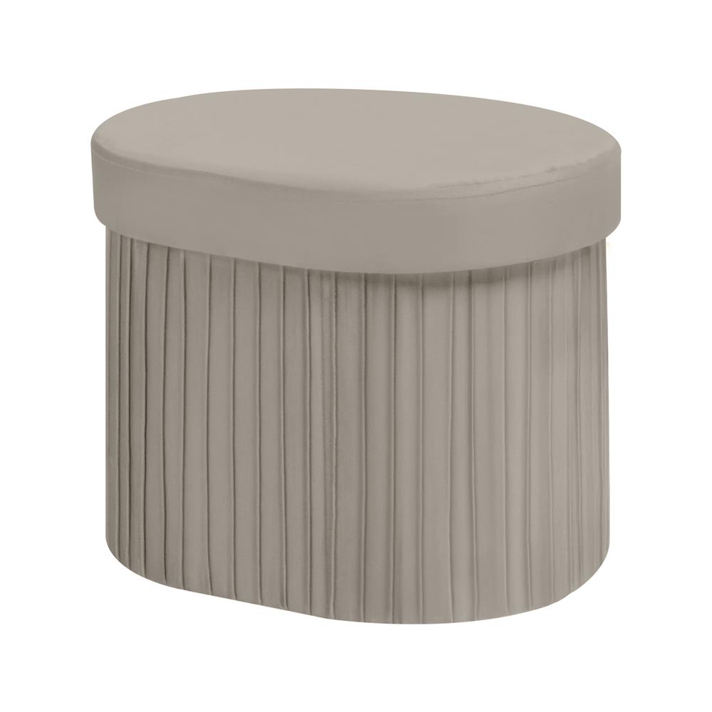 สตูล FURDINI PLEATOVAL สีน้ำตาลอ่อน_1