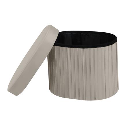 สตูล FURDINI PLEATOVAL สีน้ำตาลอ่อน_4