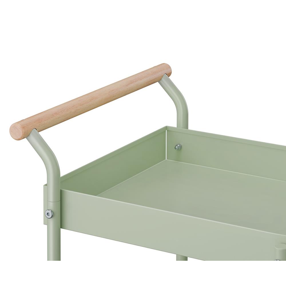 ชั้นวางของ 3 ชั้น มีล้อ STACKO DORU 48x35x81.5 ซม. สีเขียว