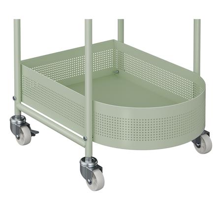 ชั้นวางของ 2 ชั้น มีล้อ STACKO DORU 48x35x55 ซม. สีเขียว_3