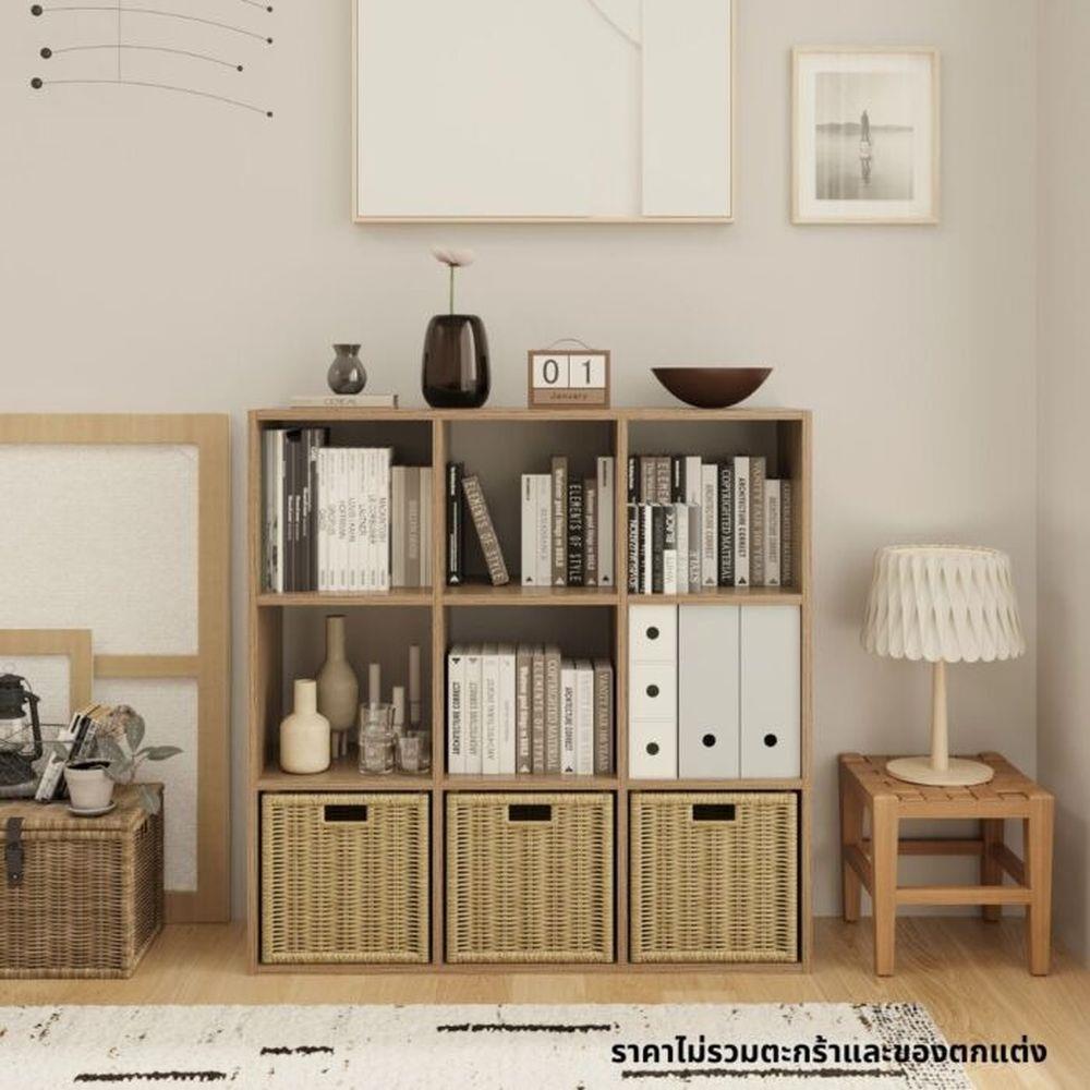 ชั้นวางของโล่ง 9 ช่อง KONCEPT TOMO 19238910 94 ซม. สีโอ๊ค