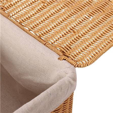 ตะกร้าผ้าเหลี่ยมเตี้ยมีฝา PLIM MODI SIZE L สีน้ำตาล_2