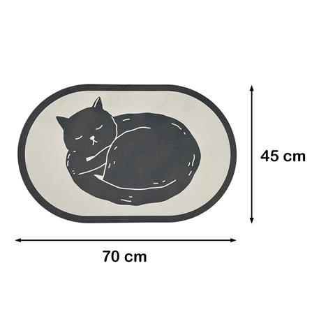 พรมพียู HOME LIVING STYLE CATNAP 45x70 ซม. สีดำ_5