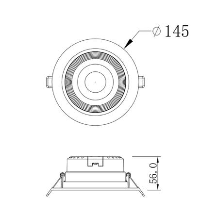 ดาวน์ไลท์ LED CARINI LCS4750E-8 5.7 นิ้ว 8 วัตต์ DAYLIGHT/COOL WHITE/WARM WHITE สีขาว_4