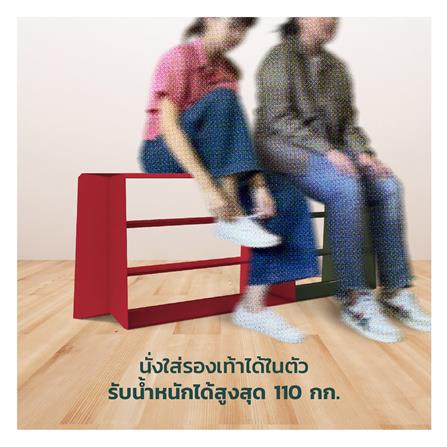 ชั้นวางรองเท้าเหล็ก 3 ชั้น SPACEMAKER A3-005-X-G 80.3X29.2X48.5 ซม. สีเทา_2