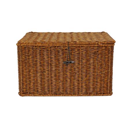 ตะกร้าผ้าเหลี่ยมมีฝา PLIM SAAN SIZE L สีน้ำตาล_2