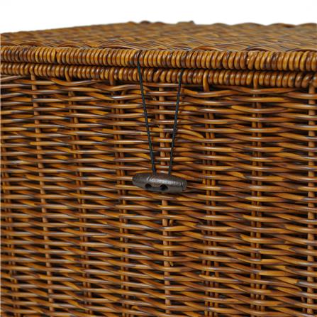 ตะกร้าผ้าเหลี่ยมมีฝา PLIM SAAN SIZE L สีน้ำตาล_4