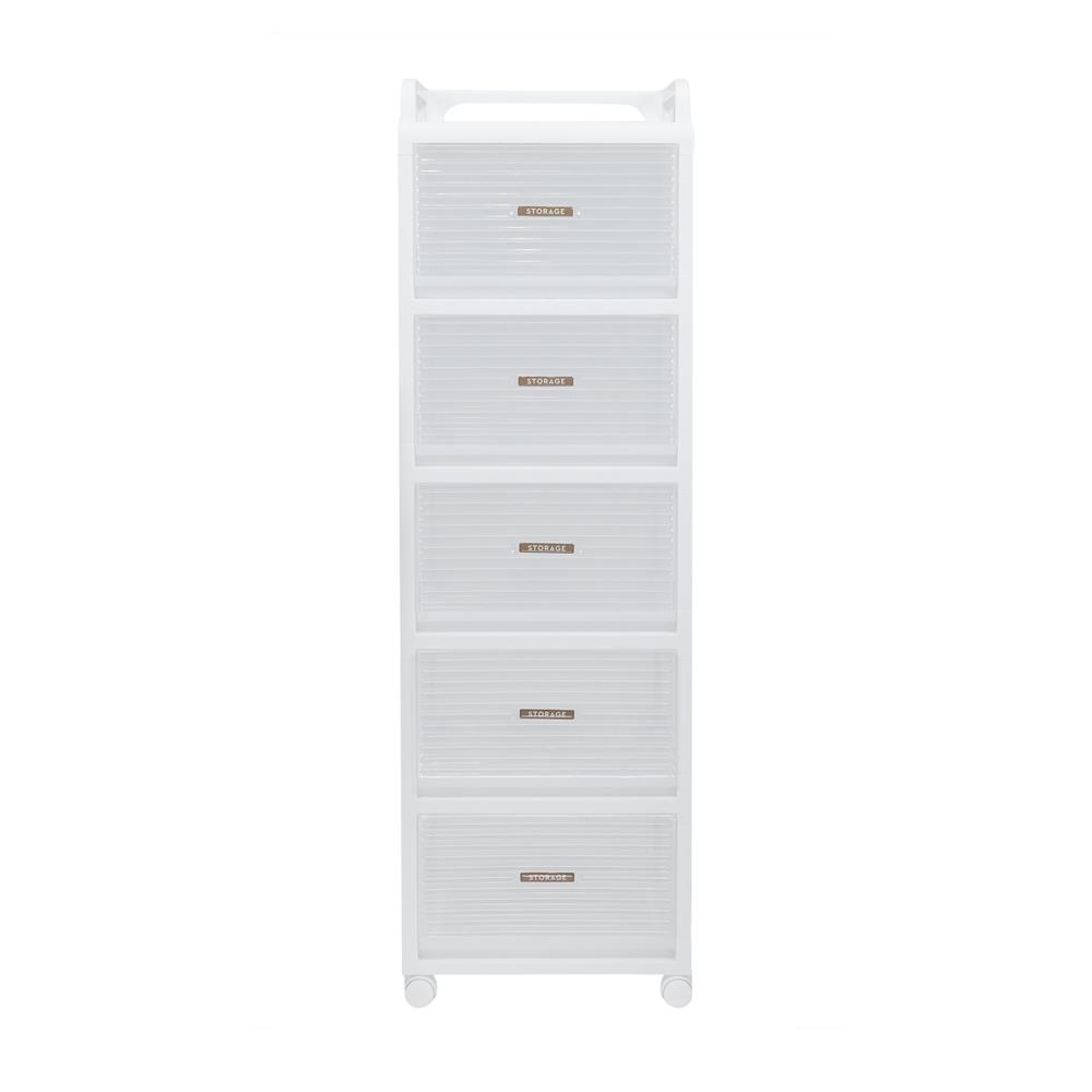 ชั้นลิ้นชัก 5 ชั้น STACKO AUGA 41x40x127 ซม. สีขาว