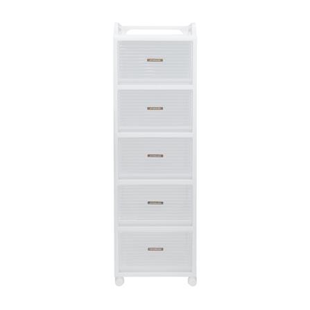 ชั้นลิ้นชัก 5 ชั้น STACKO AUGA 41x40x127 ซม. สีขาว_1