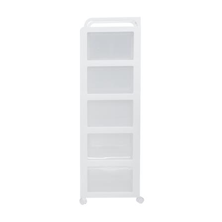 ชั้นลิ้นชัก 5 ชั้น STACKO AUGA 41x40x127 ซม. สีขาว_2