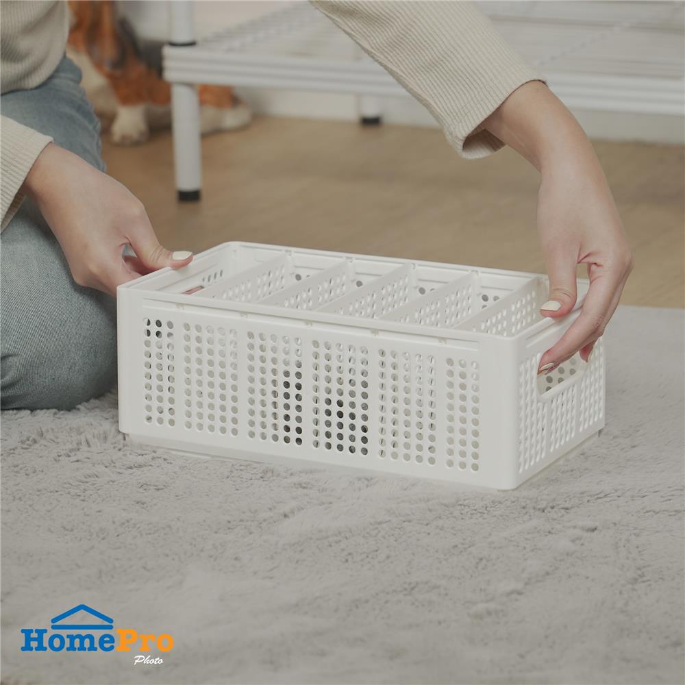 กล่องจัดเก็บอเนกประสงค์ PLIM FLODEE SIZE S สีขาว