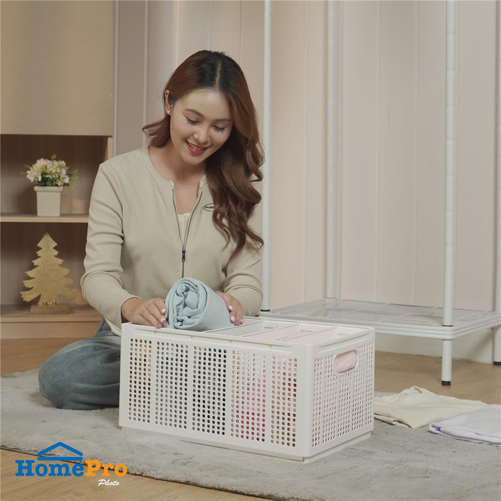 กล่องจัดเก็บอเนกประสงค์ PLIM FLODEE SIZE L สีขาว