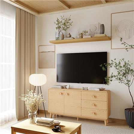 ตู้วางทีวี SB FURNITURE HAGI 19239998 150 ซม. สีโอ๊ค_2