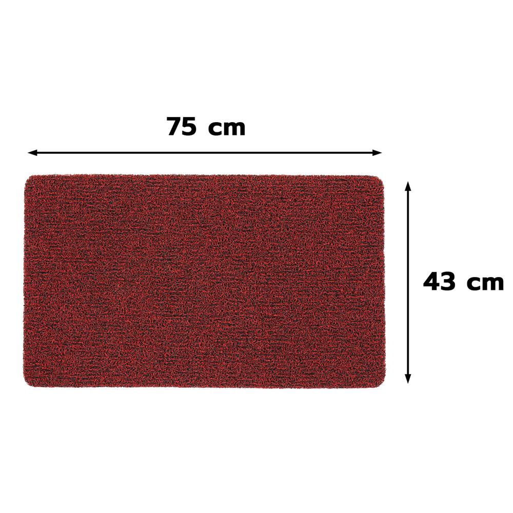 พรมเช็ดเท้าดักฝุ่น HOME LIVING STYLE MATTY 43X75 ซม. สีแดง/ดำ