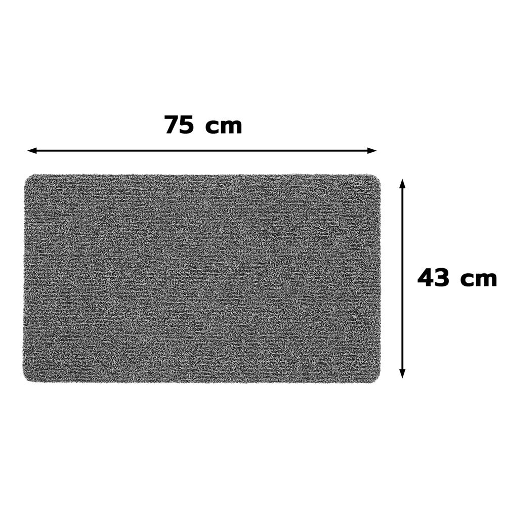 พรมเช็ดเท้าดักฝุ่น HOME LIVING STYLE MATTY 43X75 ซม. สีเทา/ดำ