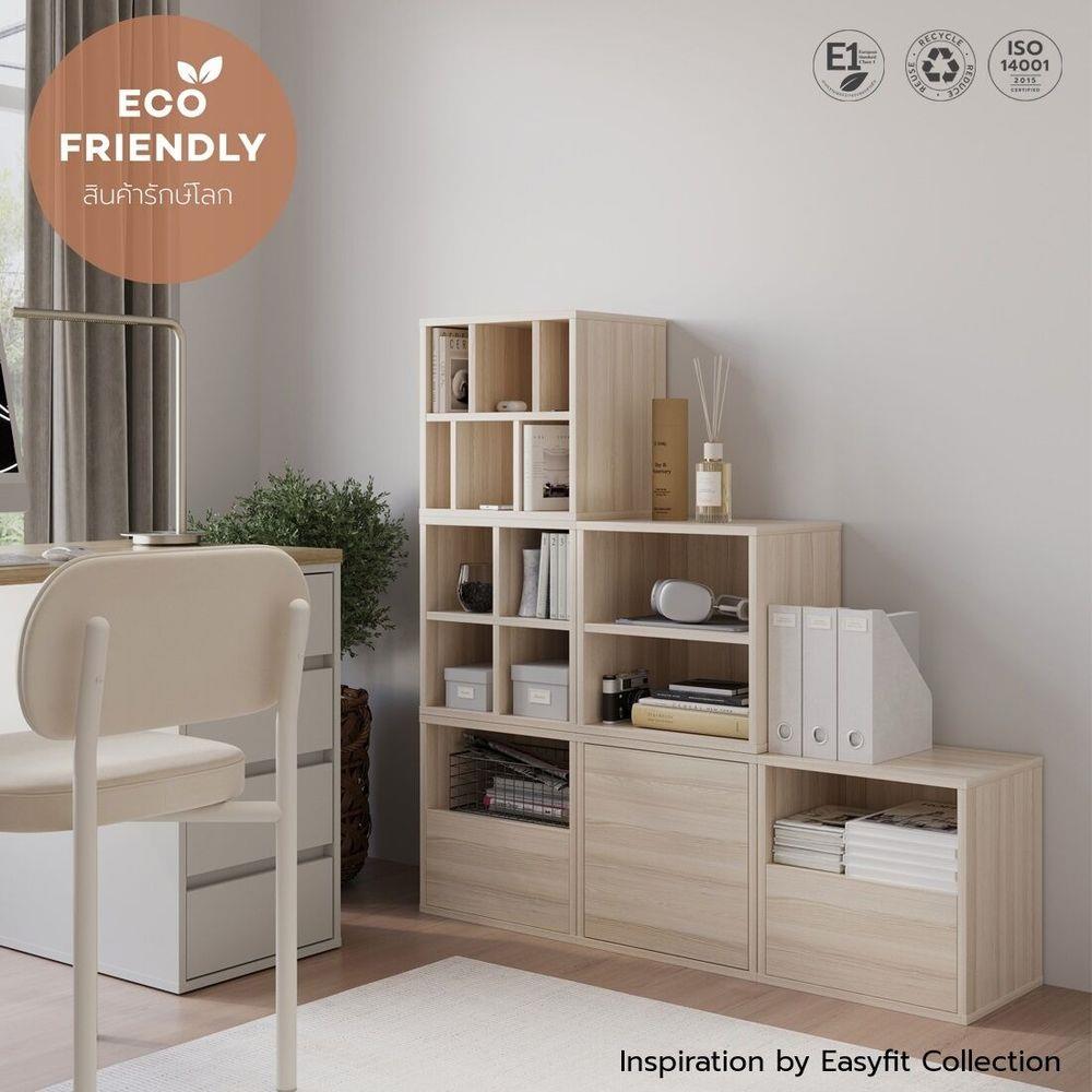ตู้เตี้ยบานเปิด SB FURNITURE EASYFIT 19240072 39 ซม. สีแคนยอนโอ๊ค