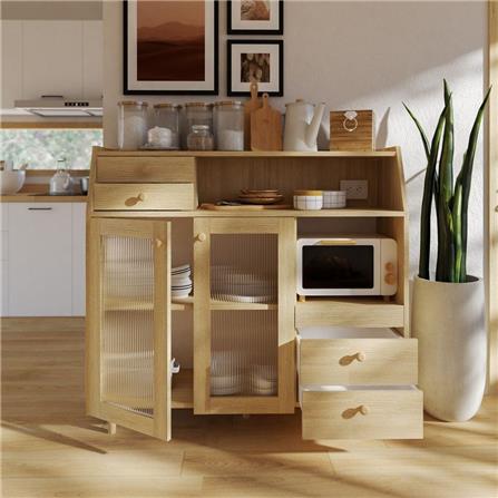 ตู้เตี้ยบานผสม SB FURNITURE MIZU 19215939 120 ซม. สีไม้อ่อน_5