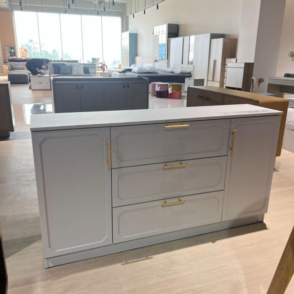 ตู้เตี้ยบานผสม SB FURNITURE QUINN 19239999 150 ซม. สีเทา