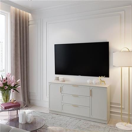 ตู้เตี้ยบานผสม SB FURNITURE QUINN 19239999 150 ซม. สีเทา_3