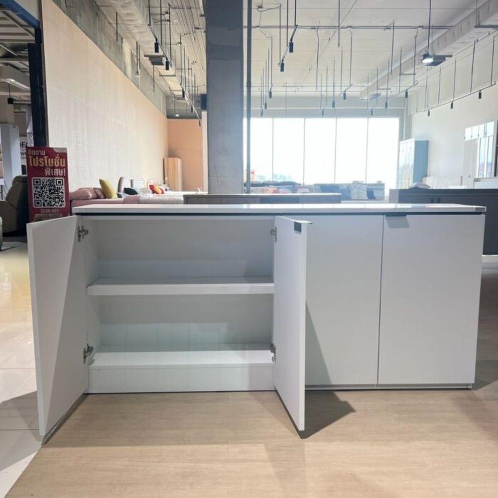 ตู้เตี้ยบานเปิด SB FURNITURE KEITH 19239996 160 ซม. สีขาว
