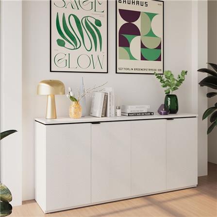 ตู้เตี้ยบานเปิด SB FURNITURE KEITH 19238504 160 ซม. สีขาว_2