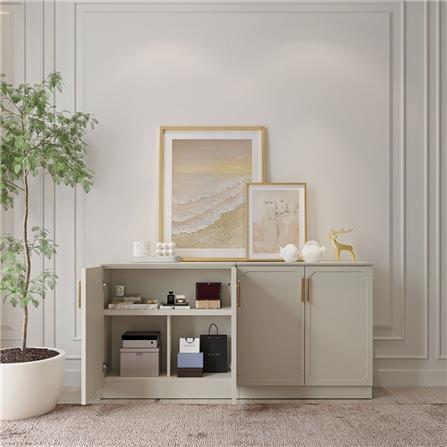 ตู้เตี้ยบานเปิด SB FURNITURE QUINN 19240064 80 ซม. สีเทา_3