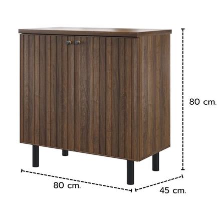 ตู้เตี้ยบานเปิด KONCEPT KUMAMOTO 19237094 80 ซม. สีน้ำตาลเข้ม_5