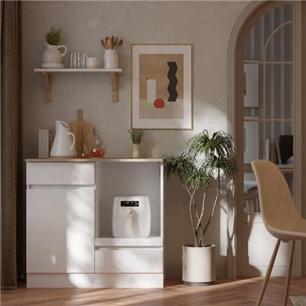 ตู้เตี้ยบานผสม SB FURNITURE DANTE 19230810 80 ซม. สีขาว_3