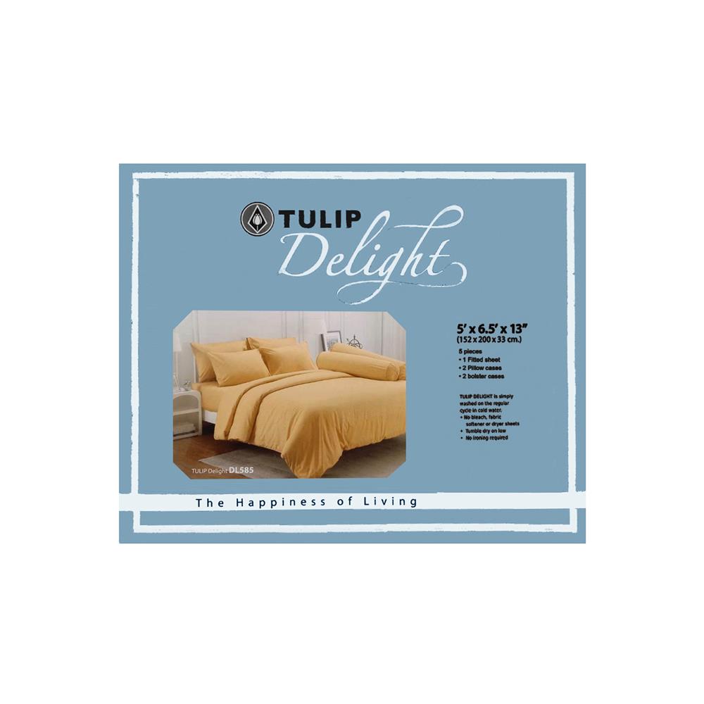ชุดผ้าปูที่นอน 5 ฟุต (ชุด 5 ชิ้น) TULIP DELIGHT 60057-DL585