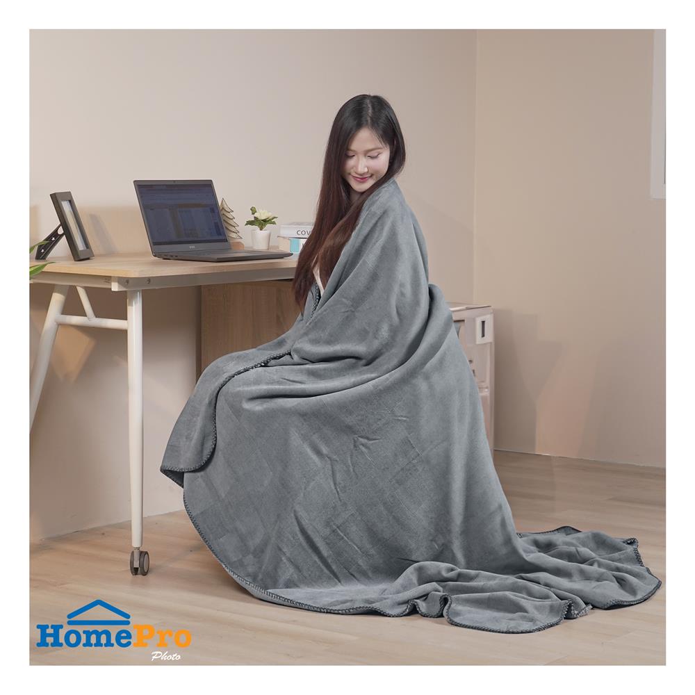 ผ้าห่ม BENETTA CHECKERBOARD 70x90 นิ้ว สี DARK GREY