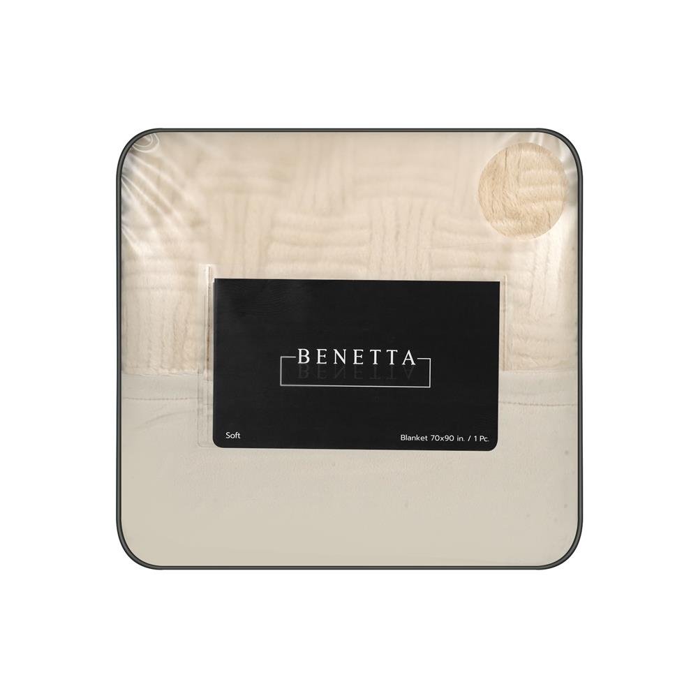 ผ้าห่ม BENETTA ROSALYNN 70x90 นิ้ว สี BEIGE