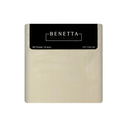 ชุดผ้าปูที่นอน 5 ฟุต (ชุด 3 ชิ้น) BENETTA LYOSOFT สี BEIGE_5