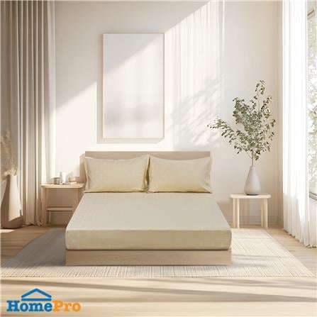 ชุดผ้าปูที่นอน 5 ฟุต (ชุด 3 ชิ้น) BENETTA LYOSOFT สี BEIGE_1