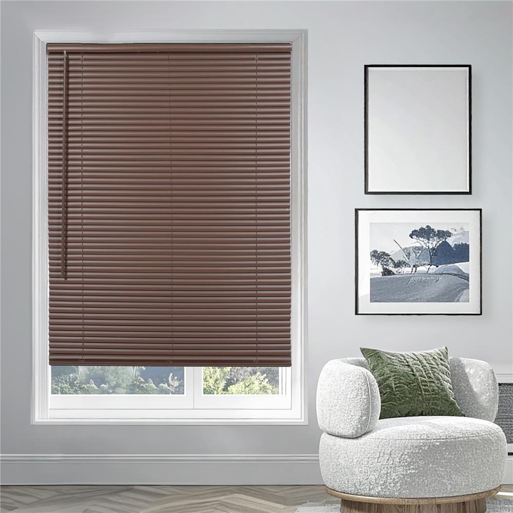 มู่ลี่ไวนิล HOME LIVING STYLE CORDLESS 90x160 ซม. สีน้ำตาลเข้ม