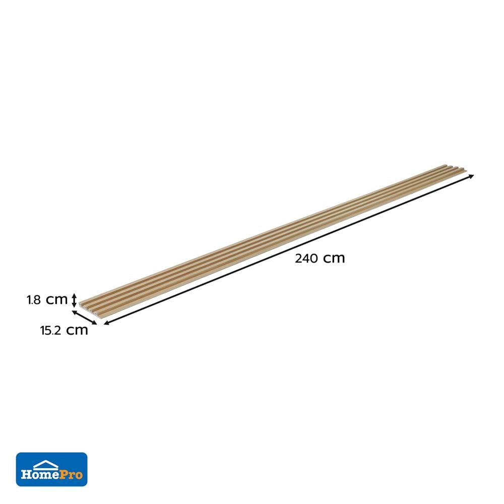 แผ่นผนัง PVC CROBERN PVC04 15.2x1.8x240 ซม. สีบีช