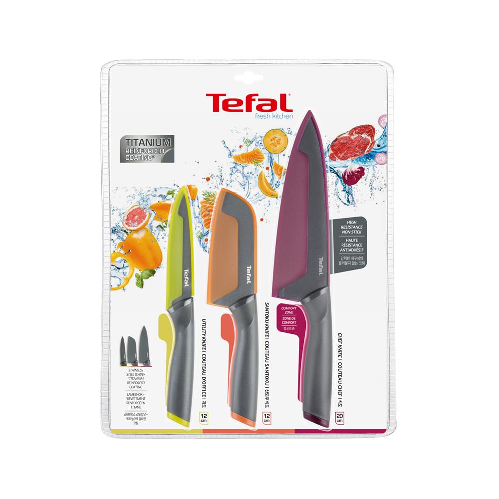ชุดมีด 12,12,20 ซม. TEFAL FRESH KITCHEN (แพ็ก 3 ชิ้น)