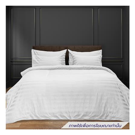 ผ้าปูที่นอน PICASSO COTTON STRIPE 760TC 60x78 นิ้ว สี WHITE_0