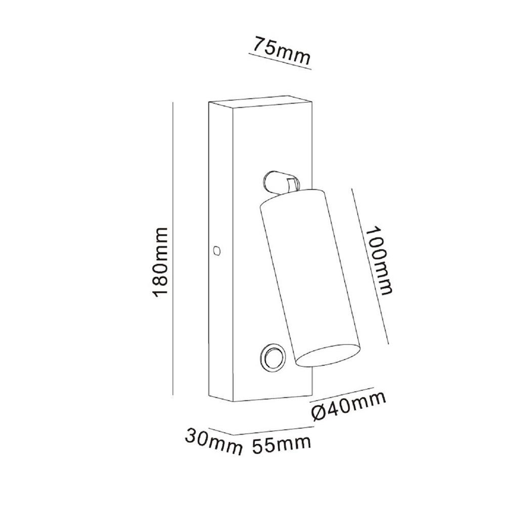 ไฟกิ่งภายใน LED CARINI MD008-3603 BK 5 วัตต์ DAYLIGHT/COOL WHITE/WARM WHITE สีดำ 1 หัว