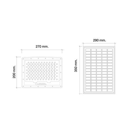 สปอตไลท์ SOLAR HI-TEK HFSF120W 120 วัตต์ DAYLIGHT สีดำ (1 แถม 1)_7