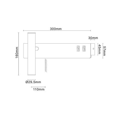 ไฟกิ่งภายใน LED MD008-3627-30 WH  8 วัตต์ DAYLIGHT/COOL WHITE/WARM WHITE สีขาว 1 หัว_3